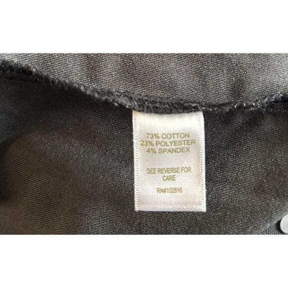 Garnet Hill Black Button Up Pockets Denim Look Moto Motorcycle Jacket Women’s 4 - Picture 3 of 8